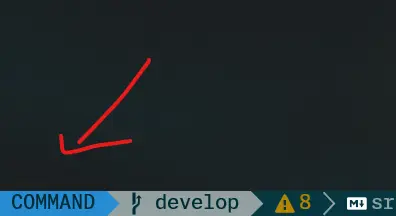 Command mode in Neovim statusline