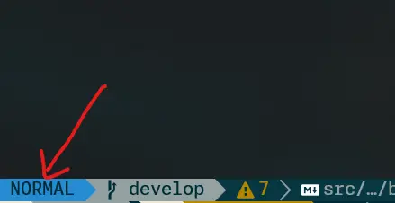 Normal mode in Neovim statusline